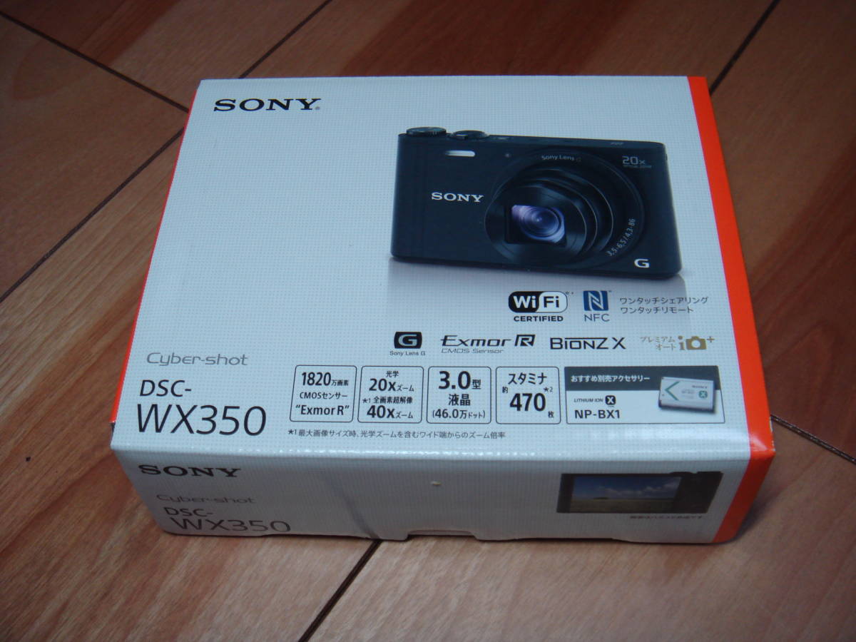 ◆未使用◆SONY ソニー デジタルスチルカメラ Cyber-shot DSC-WX350 ブラック◆_画像1