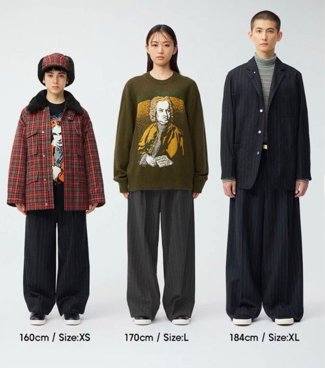 GU タックワイドパンツ(ストライプ) beautiful people GU タックワイドパンツ(ストライプ) beautiful people