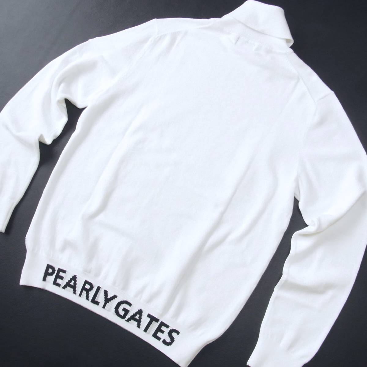 新品 正規品!! PEARLY GATES/パーリーゲイツ 大人気!! 抗菌防臭 極上の肌触り カシミアタッチ タートルネックセーター【6/LL】ホワイト_画像2