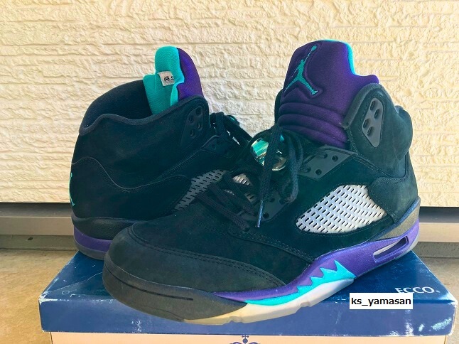 ☆ 即決 ☆ NIKE AIR JORDAN 5 RETRO GRAPE US10 JPN280 28.0cm ナイキ エアジョーダン5 グレープ 136027-007 BLACK 黒_画像2