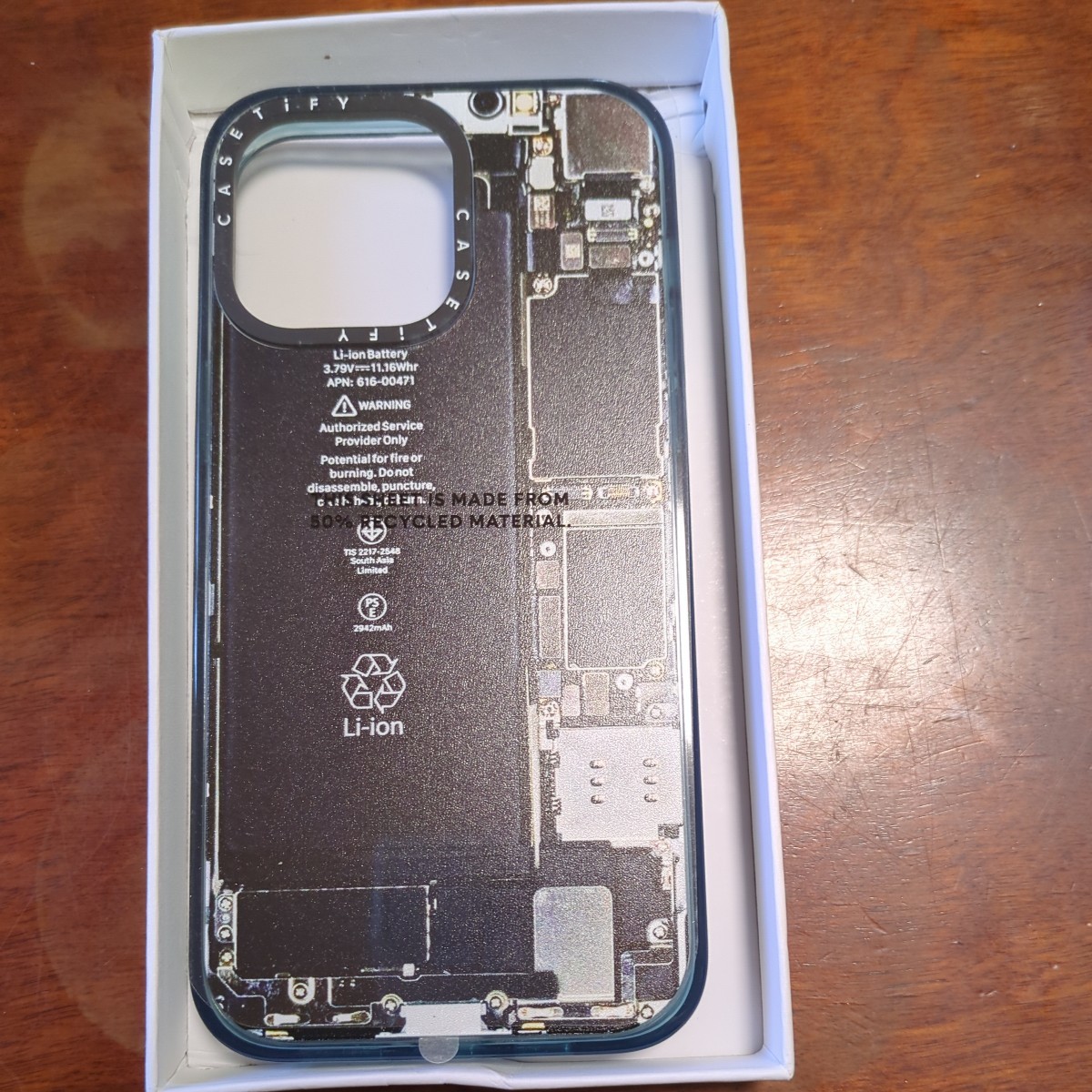 512h2826 Casetify (ケースティファイ) インパクトケース iPhone 14 Pro Max用 - Inside Parts (内側パーツ) - 光沢ブラック Reの画像1