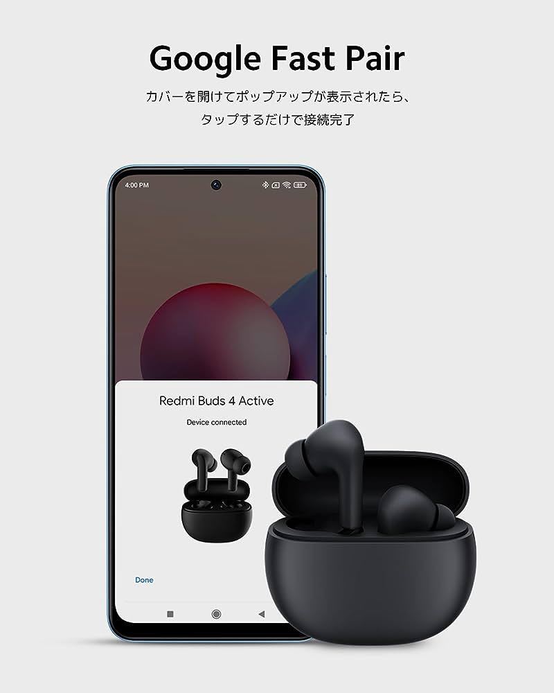 601r1105☆ シャオミ(Xiaomi) ワイヤレスイヤホン AI ノイズキャンセリング Bluetooth 5.3 重低音 Google Fast Pair対応 タッチ操作_画像6