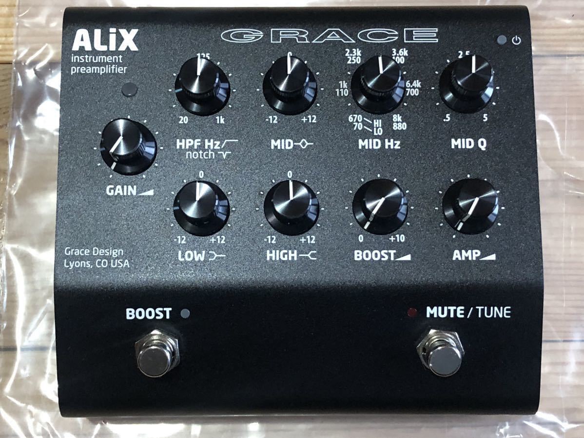 新品 Grace Design ALiX BLACK Instrument Preamp プリアンプ ベース ウッドベース アコースティックギター ハイエンド グレースデザイン_画像2
