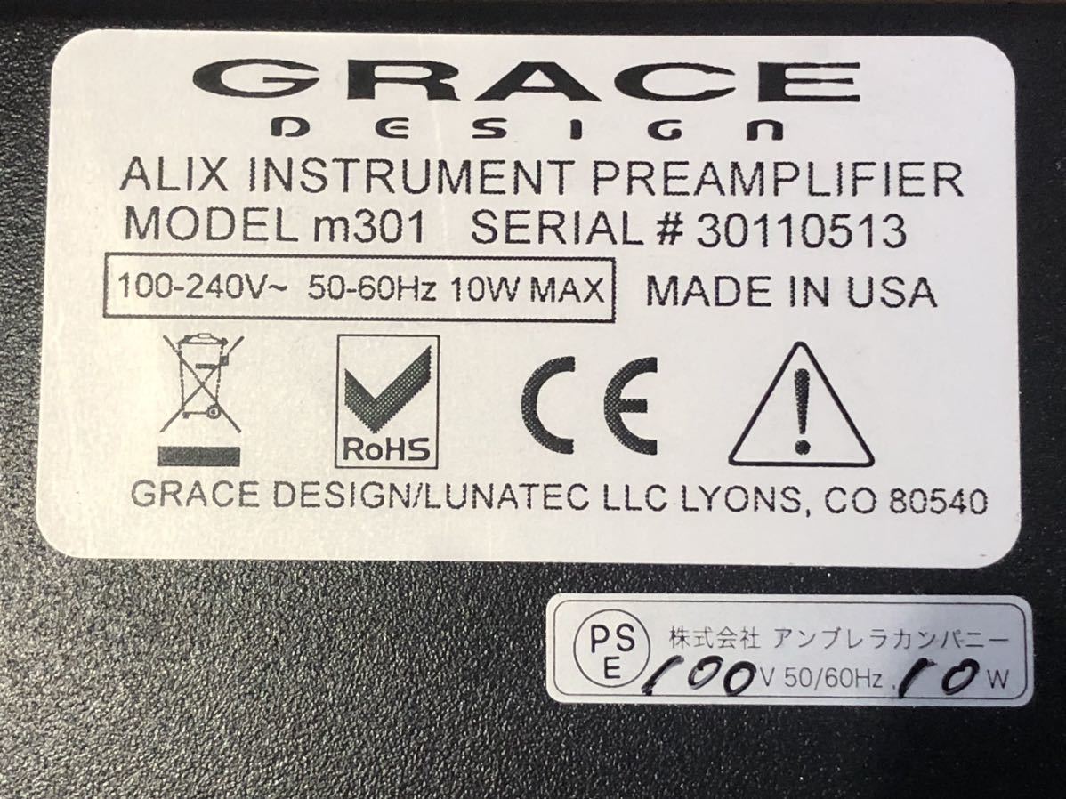 新品 Grace Design ALiX BLACK Instrument Preamp プリアンプ ベース ウッドベース アコースティックギター ハイエンド グレースデザイン_画像6