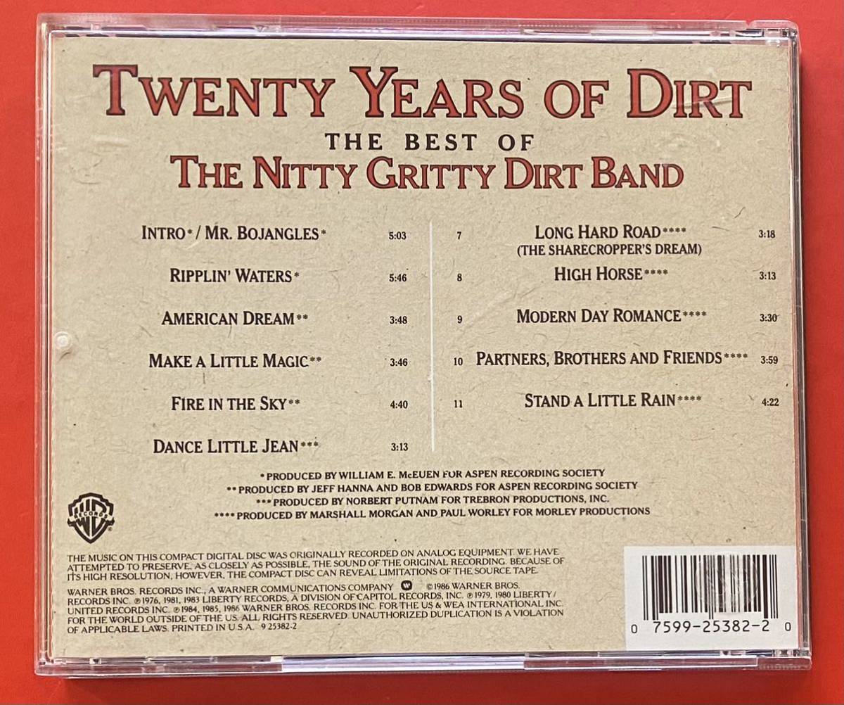 【CD】NITTY GRITTY DIRT BAND「TWENTY YEARS OF DIRT」ニッティ・グリッティ・ダート・バンド 輸入盤 [12290240]_画像2