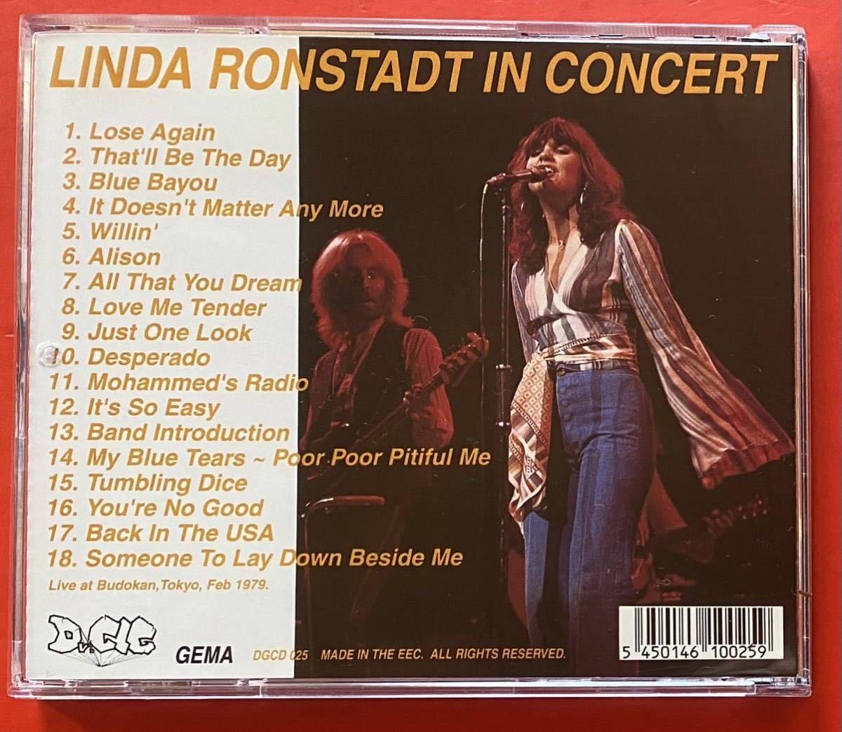 【CD】「Linda Ronstadt in Concert】リンダ・ロンシュタット 輸入盤 [07020781]_画像2