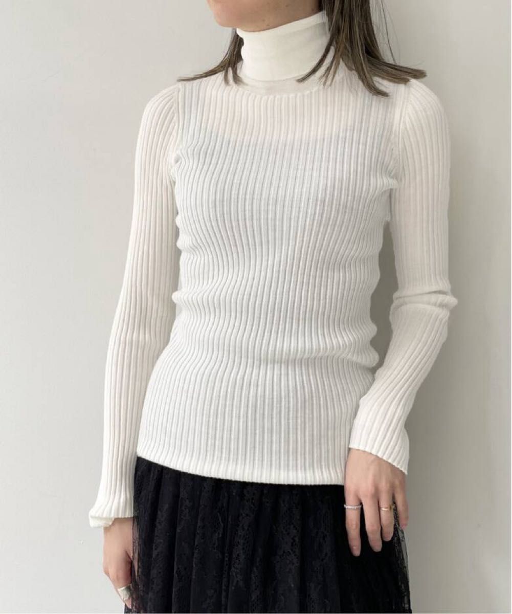 アパルトモン【22AW】未使用 WIDE Rib Knit リブタートルニット アパルトモン【22AW】未使用 WIDE Rib Knit リブタートルニット