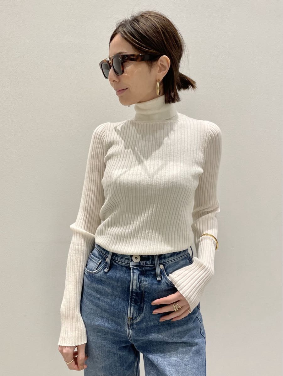アパルトモン【22AW】未使用 WIDE Rib Knit リブタートルニット アパルトモン【22AW】未使用 WIDE Rib Knit リブタートルニット