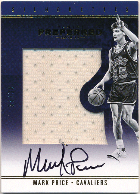 Mark Price NBA 2016-17 Panini Preferred Silhouettes Jersey Auto 38枚限定 ジャージオート 直筆サイン マーク・プライス_画像1