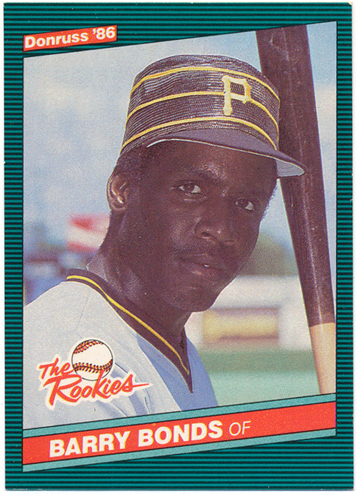 Barry Bonds MLB 1986 Donruss RC #11 The Rookies Rookie Card ルーキーカード バリー・ボンズ_画像1