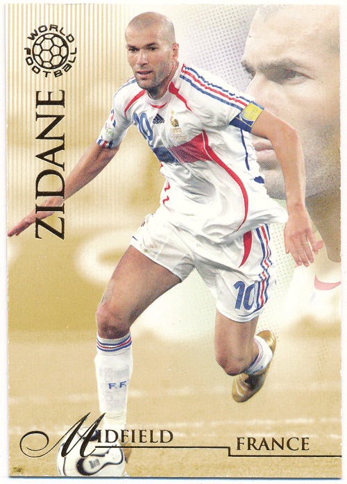 Zinedine Zidane Soccer 2006 Futera World Football Base Card #68 ベースカード ジネディーヌ・ジダン_画像1