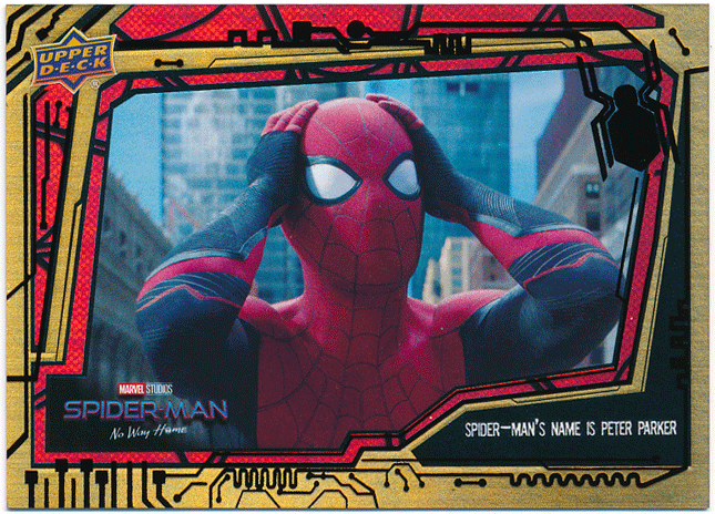 Spider-Man's Name is Peter Parker 2023 Upper Deck Marvel Spider-Man No Way Home Spider-Man Foil 299枚限定 スパイダーマン_画像1