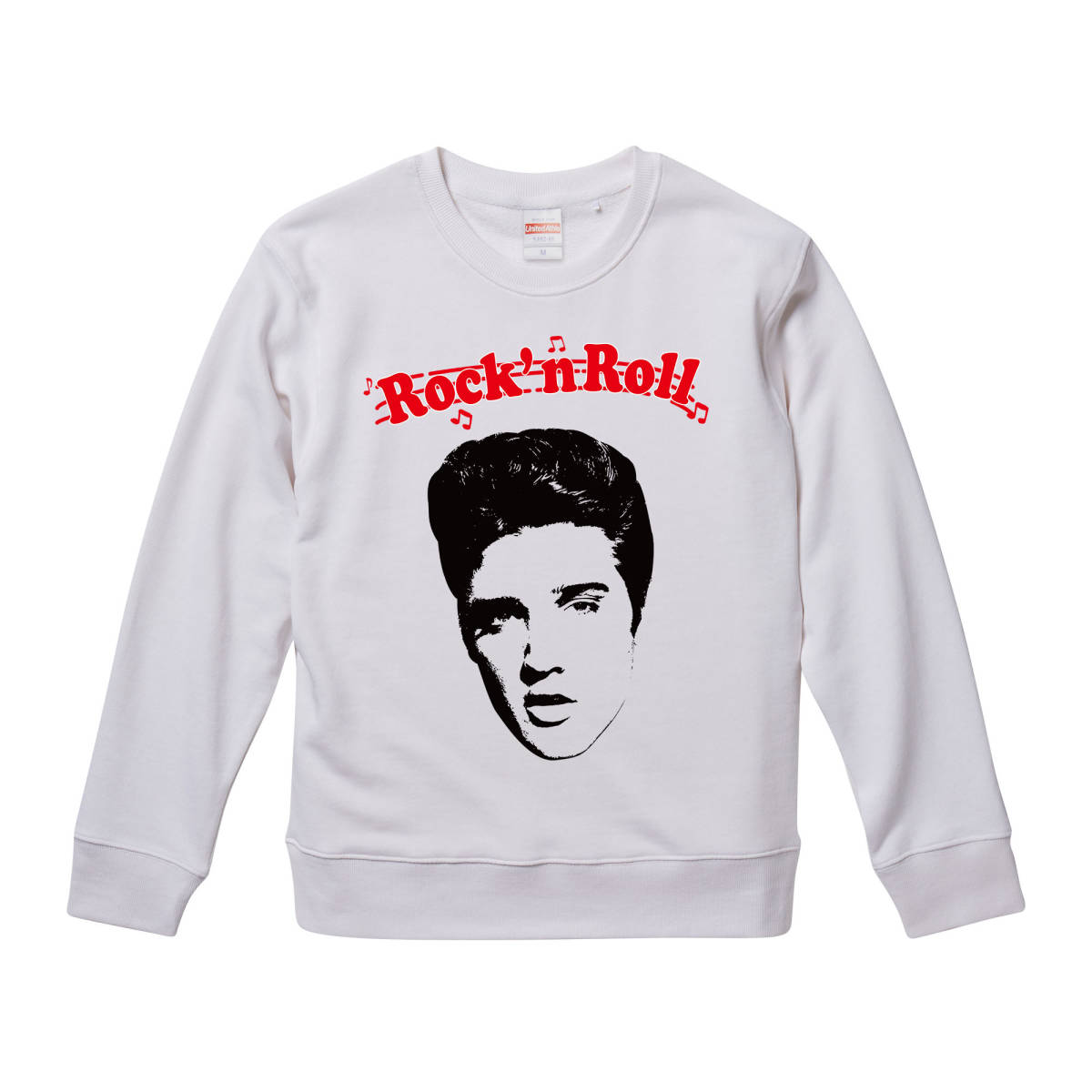 【Lサイズ 新品 白スウェット】エルヴィス・プレスリー Elvis Presley ロカビリー ロックンロール レコード CD LP バンドTシャツ 50s_画像1