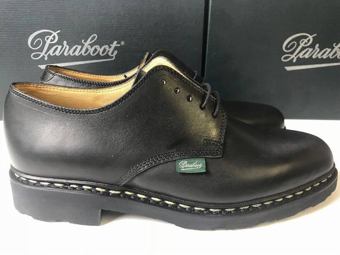 新品■サイズUK10 (28.5-29cm)■PARABOOT/アルル/ARLES/レザーシューズ/プレーントゥーシューズ/703812/メンズ/パラブーツ/ブラック/黒_画像2