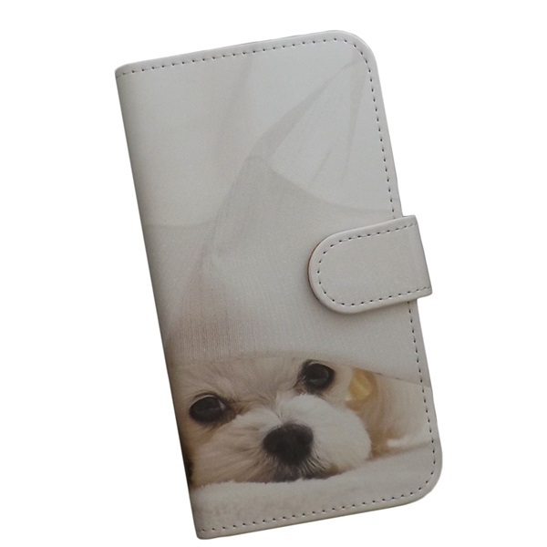 Xperia Ace III SO-53C/SOG08/A203SO　スマホケース 手帳型 プリントケース マルチーズ 犬 dog 動物 かわいい_画像1