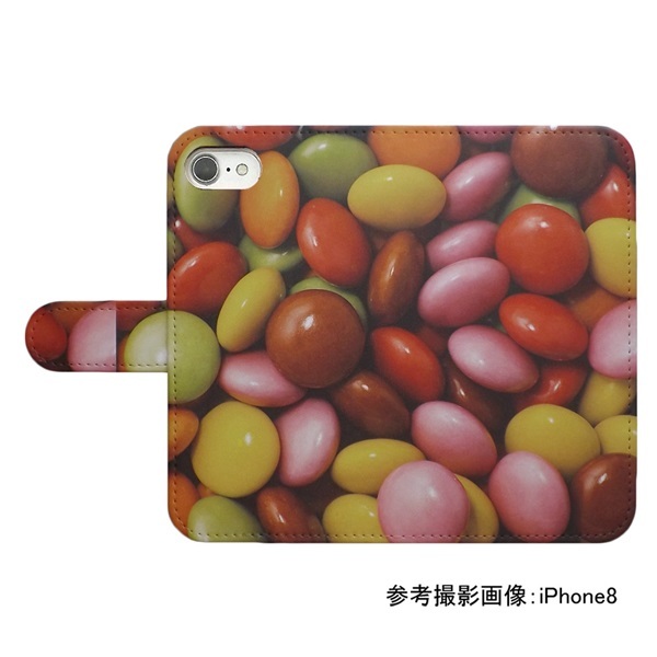 Redmi Note 11　スマホケース 手帳型 プリントケース マーブル 模様 綺麗 おしゃれ お菓子 カラフルチョコ_画像2