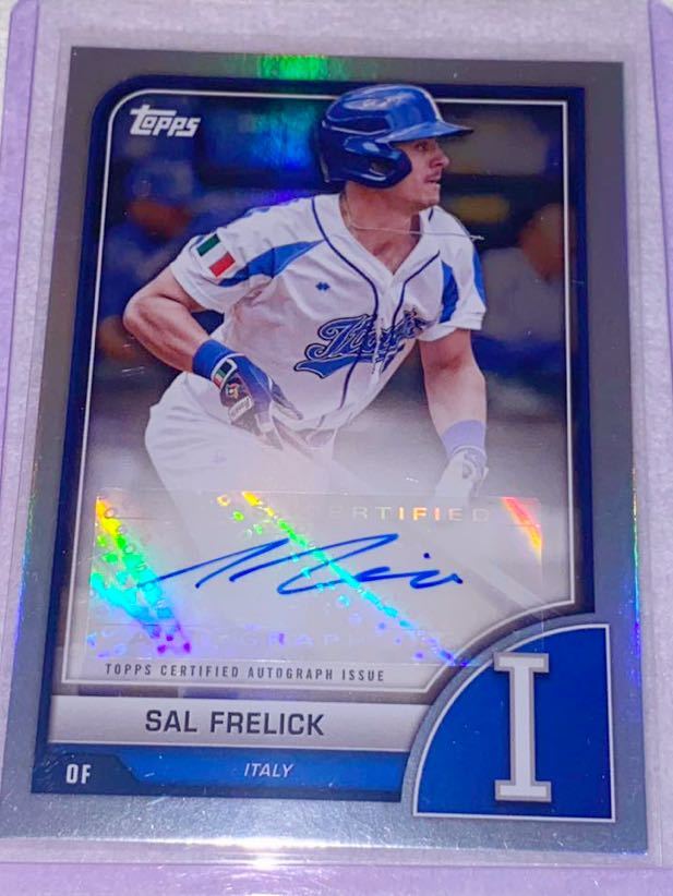 topps WBC 2023 イタリア代表 sal frelick refractor リフ 直筆サインカード オート_画像1