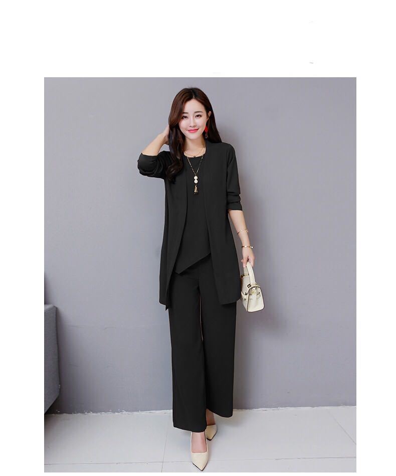  black lady's formal suit 3 point set * setup pants suit .. go in . graduation ceremony commuting lady's setup presentation wedding M