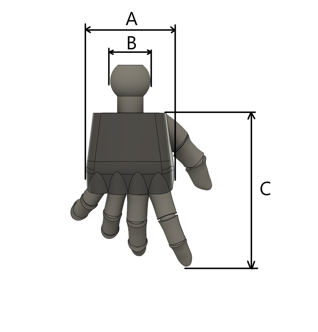 ADハンド DBシリーズ Ver1.0 8.9㎜サイズ 左右握り手＋左右サーベル持ち手＋左右平手　3点セット（送料無料条件あり）_画像3