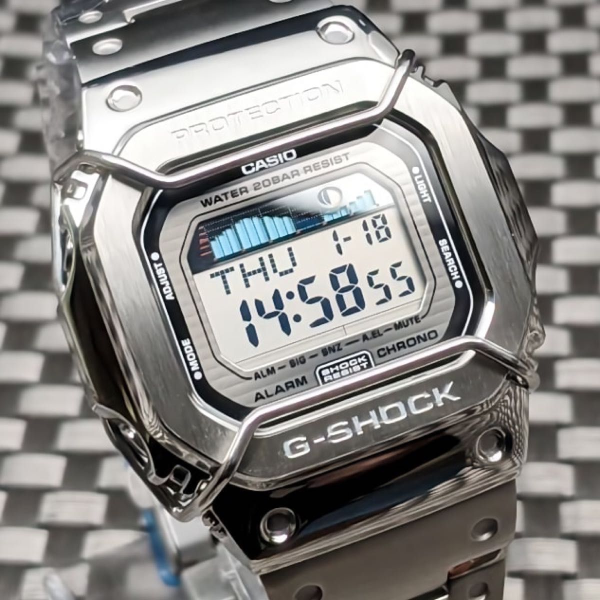 G-SHOCK GLX-5600 フルメタルカスタム + ワイヤーガード 電池 G-SHOCK GLX-5600 フルメタルカスタム + ワイヤーガード 電池