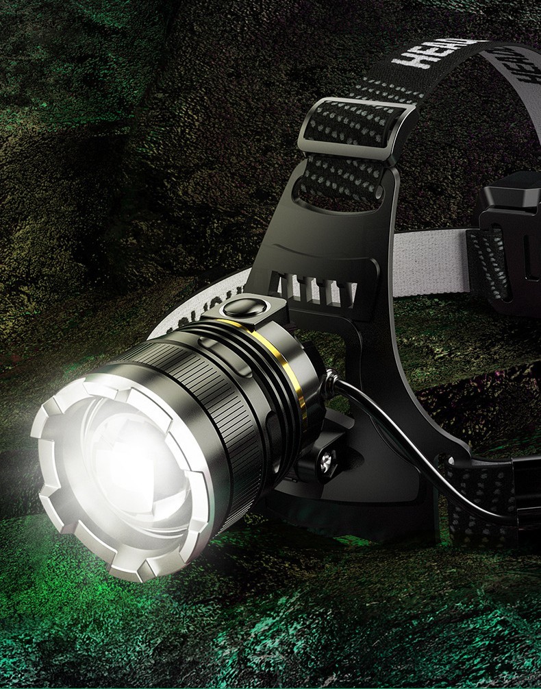 ヘッドライトusb充電式赤外線センサー付き4つの照明モードズーム調整可防災アウトドアキャンプ登山用作業用PSE認証電池２本付きの画像8
