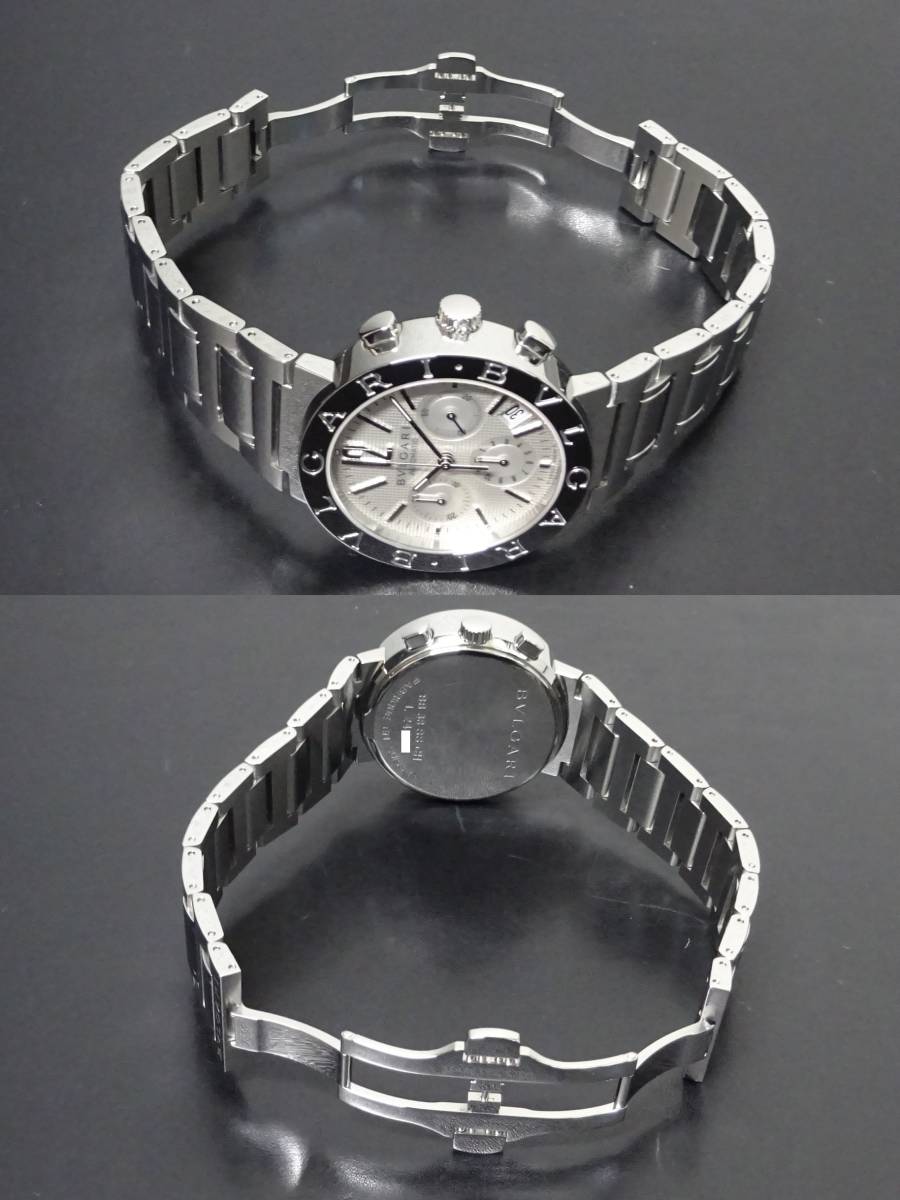 ブルガリ BVLGARI BB38SSCH クロノグラフ ※2023年9月OH済 2023年12月OH・仕上済 希少シルバー文字盤 BVLGARI ブルガリ