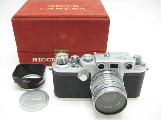 ★ハローカメラ★8779 nicca ニッカ Type-5 NIKKOR-H.C 5cm f2 箱有 動作品ジャンク 要清掃 要修理 1円スタート 即決有り_画像1