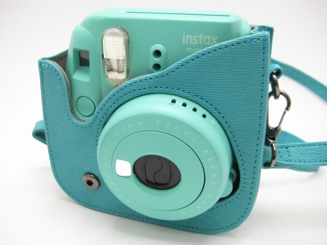 ★ハローカメラ★8805　FUJI チェキ/ instax mini 8【動作品】インスタントカメラ【色 ブルー】ケース付 1円スタート 即決有り_画像3