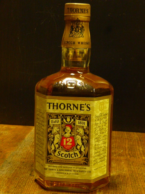 特級「THORNE'S」 12年 ソーンズ」12 YEARS OLD 1970年代～ 760ml 43度 沖縄・クラウン商事（株）輸入 従価 ok966　　THORNE'S-1234-A_画像7