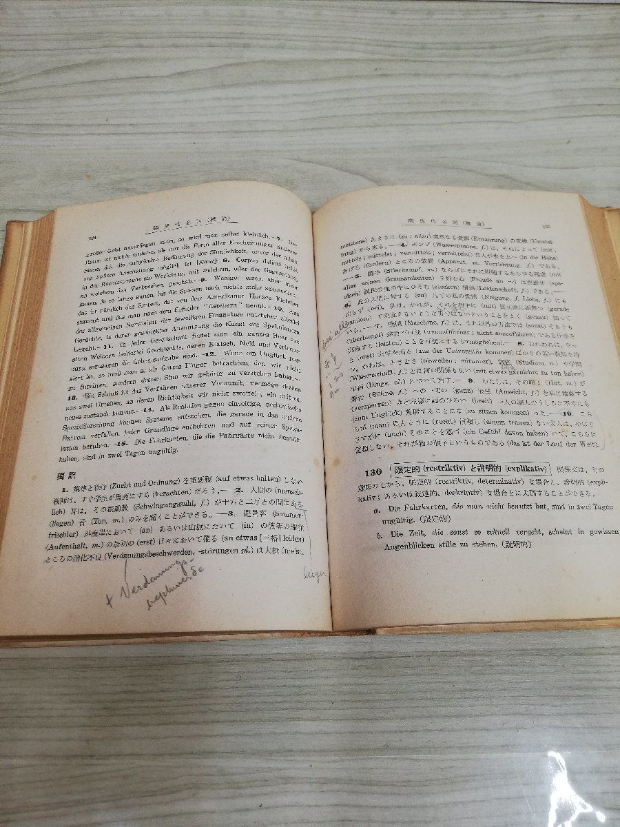 1-▼ 新独逸語文法教程 新ドイツ語文法程 昭和28年6月15日 6版 発行 関口存男 三省堂 1953年 書き込みあり_画像3