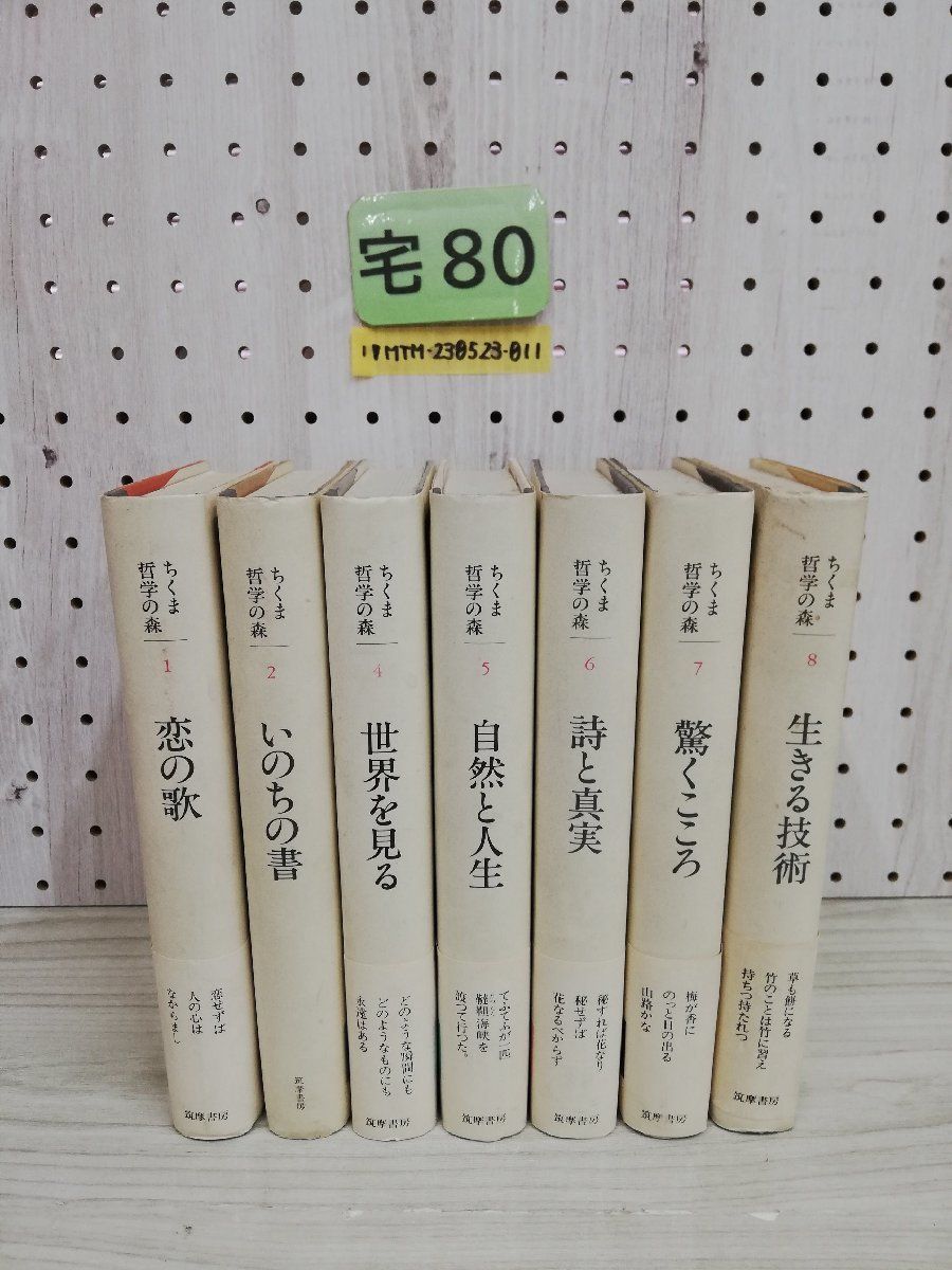 1-▼ 計7冊セット ちくま哲学の森 3巻欠 別冊欠 月報揃い 汚れあり 一部帯あり 筑摩書房 1989年 井上ひさし 森毅 鶴見俊輔 まとめ_画像1