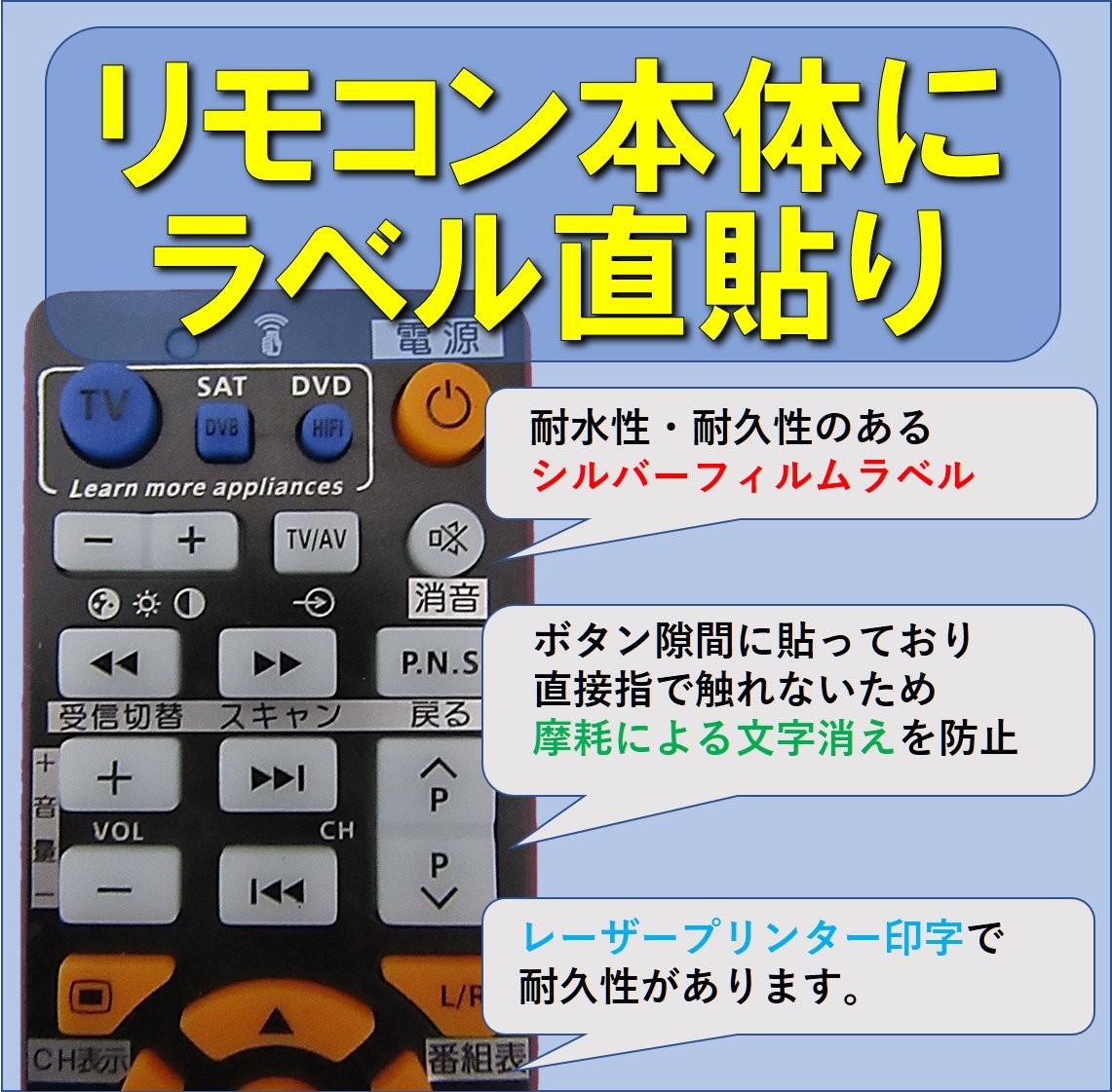 【代替リモコンSY46】L&V LV-DT2200 LV-DT4400 互換【リモコンケース付】 送料無料！(車載用地上デジタルチューナー)_画像5