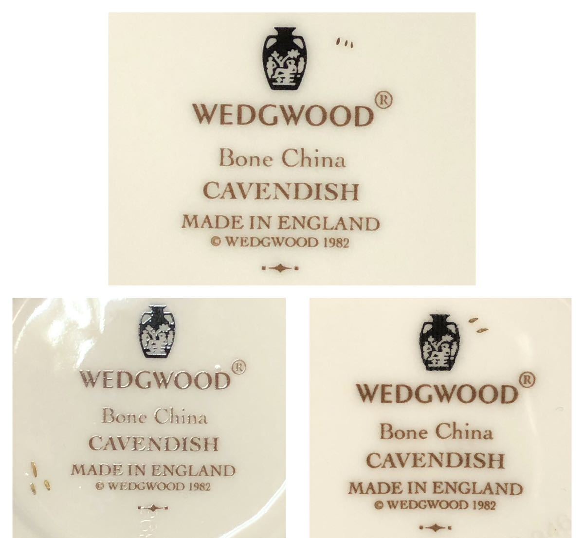 WEDGWOOD CAVENDISH ウェッジウッド キャベンディッシュ ティーセット 3点 ティーポット クリーマー シュガーポット 中古 保管品 現状品_画像8