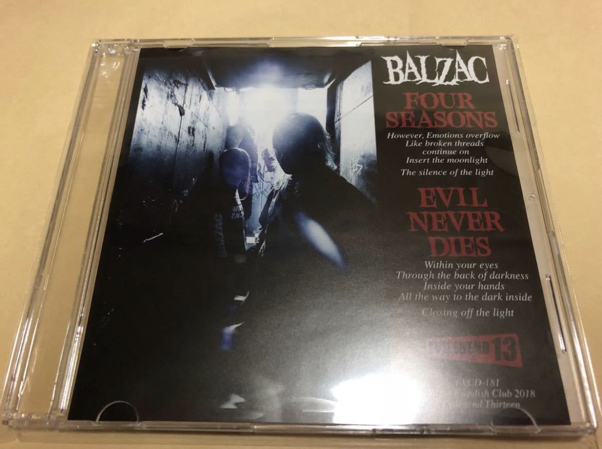 BALZAC　ファンクラブ限定CD「FOUR SEASONS / EVIL NEVER DIES」　/会場限定/ZODIAC/