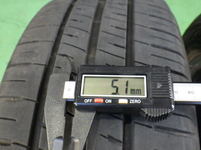 Maxrun Efficia 165/55R14 72V タイヤ2本 5.1mm 21年 【管理番号 9023 RB9-201】中古【小物】_画像8