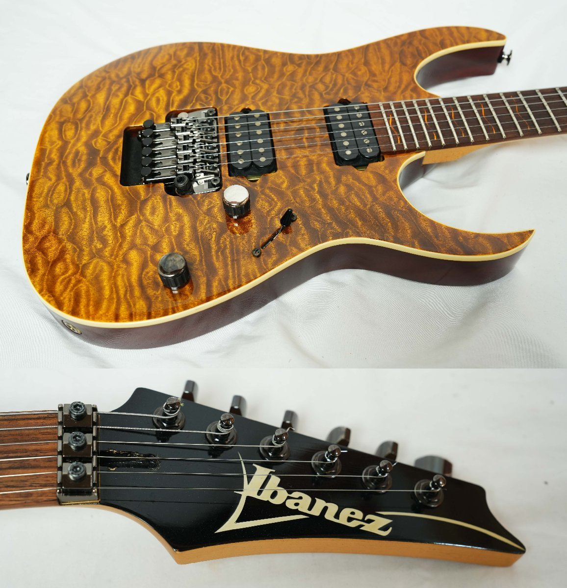 ★IBANEZ★Prestage RG2920ZA TGE (Tiger Eye) 日本製 ネック交換有り スポットモデル 美品★_画像3