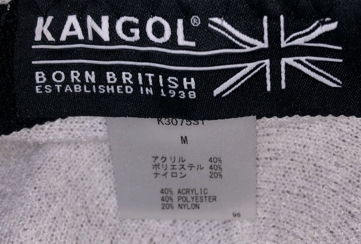 美品 KANGOL Bermuda 504 K3075ST M カンゴール バミューダ ハンチングキャップ ハンチング帽 ベレー帽 ホワイト 白 Ｍ 男女兼用の画像5