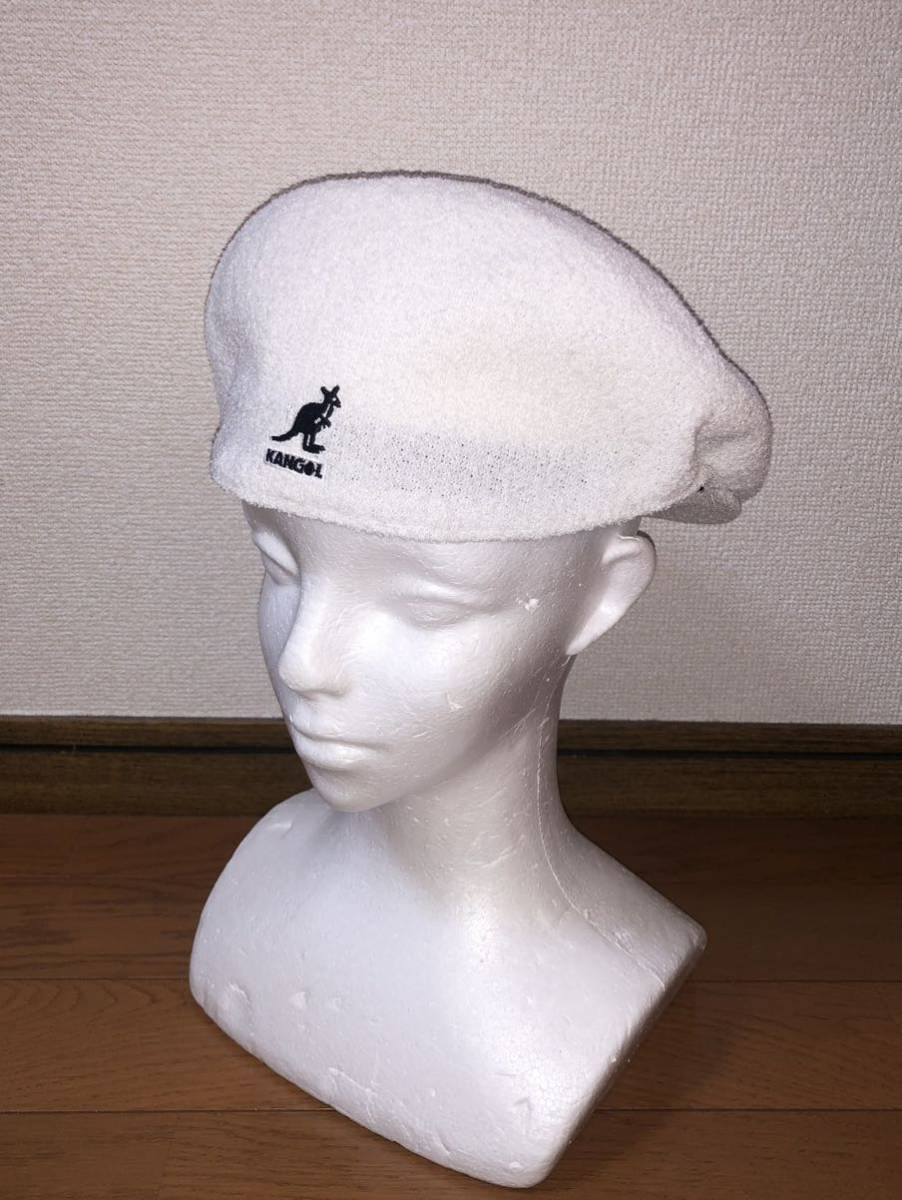 美品 KANGOL Bermuda 504 K3075ST M カンゴール バミューダ ハンチングキャップ ハンチング帽 ベレー帽 ホワイト 白 Ｍ 男女兼用の画像1