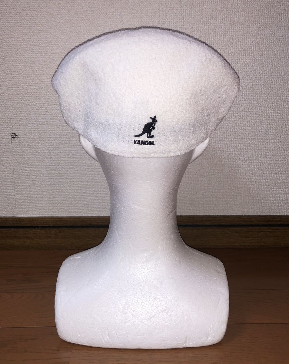 美品 KANGOL Bermuda 504 K3075ST M カンゴール バミューダ ハンチングキャップ ハンチング帽 ベレー帽 ホワイト 白 Ｍ 男女兼用の画像3