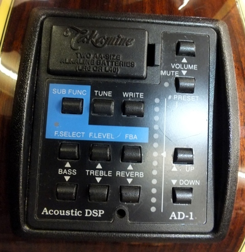 【調律師・楽器リペア店の放出品】TAKAMINE 高峰　DSP500VTS　純正ハードケース　取扱説明書　保証書付き_画像9