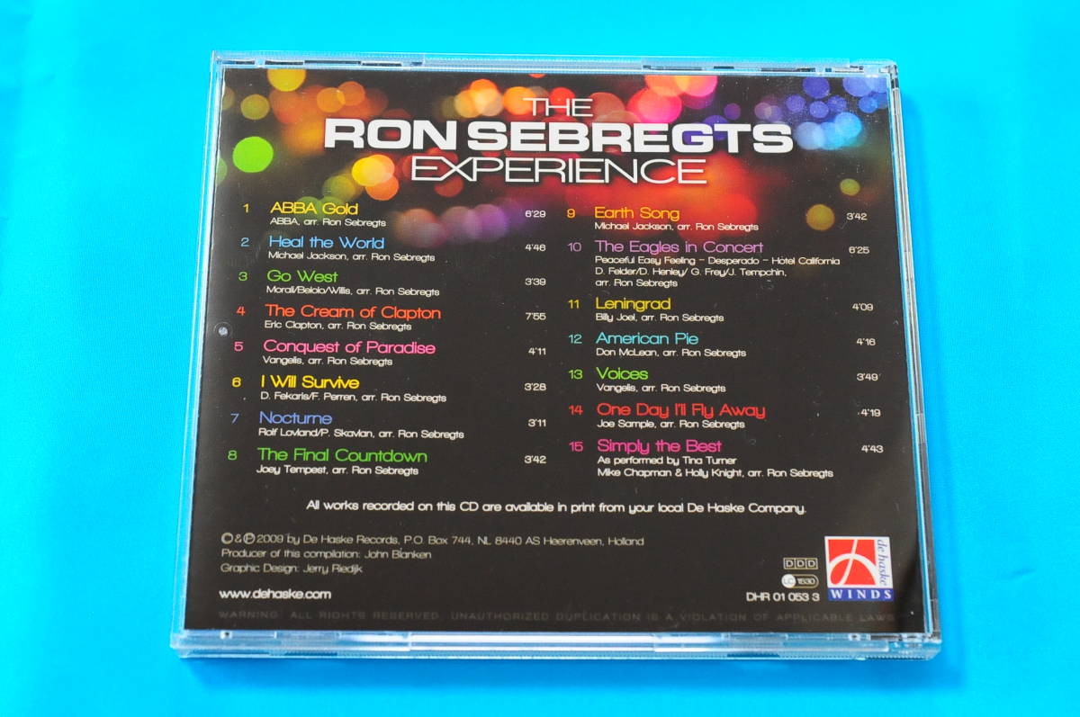 【吹奏楽】THE RON SEBREGTS EXPERIENCE ロン・セブレフトス吹奏楽編曲作品集 [de haske DHR 01.053 3]【オランダ王立空軍軍楽隊 他】_画像2