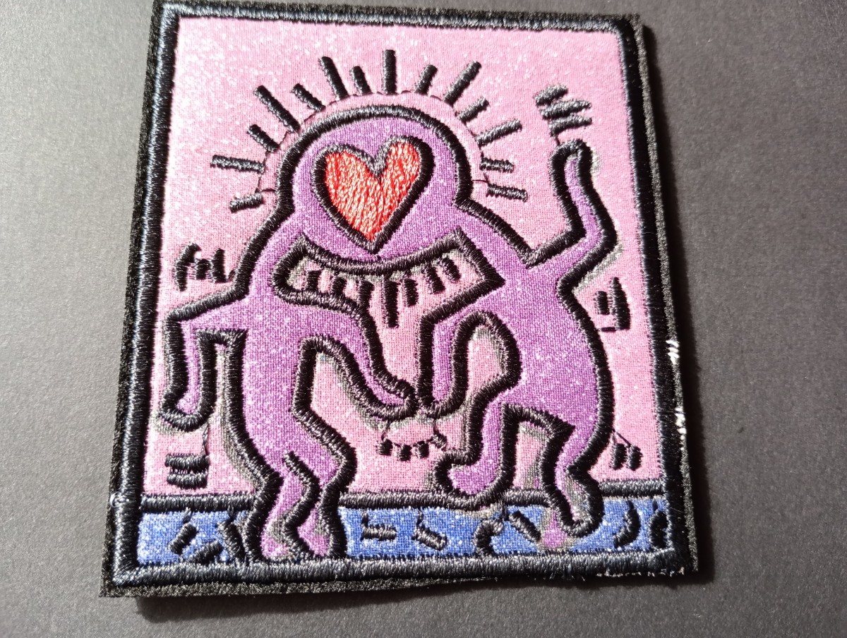 【ワッペン】Keith haring キースヘリング　刺繍ワッペン8 ワッペン 刺繍 アイロン刺繍ワッペン ×7cm_画像1