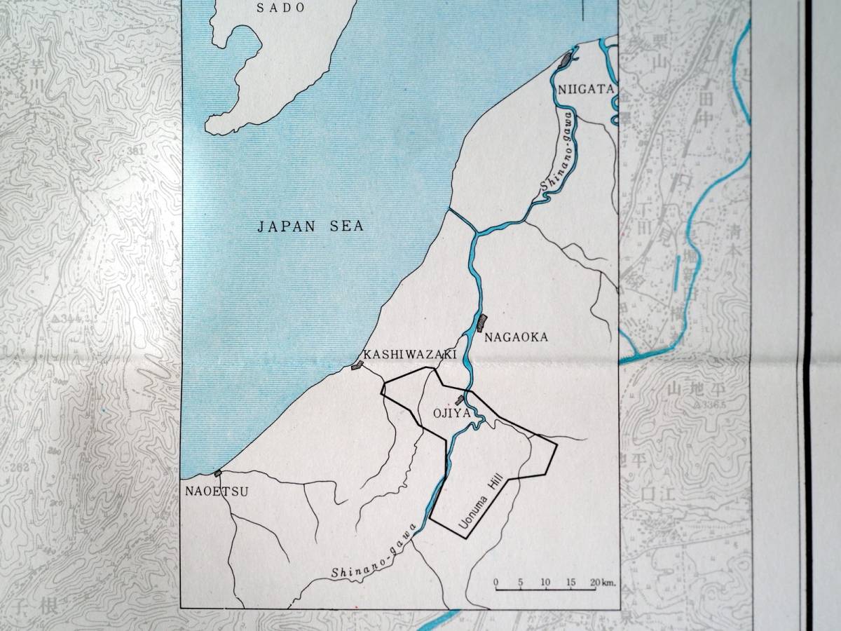 ■日本油田・ガス田図7　魚沼　地質調査所　1970年　新潟県_地質の範囲
