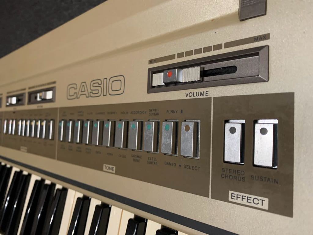 CASIO casiotone601 GOLD PLATE operation goods synthesizer keyboard beautiful goods electone ELECTONE RHYTHM function beet Manufacturers built-in 