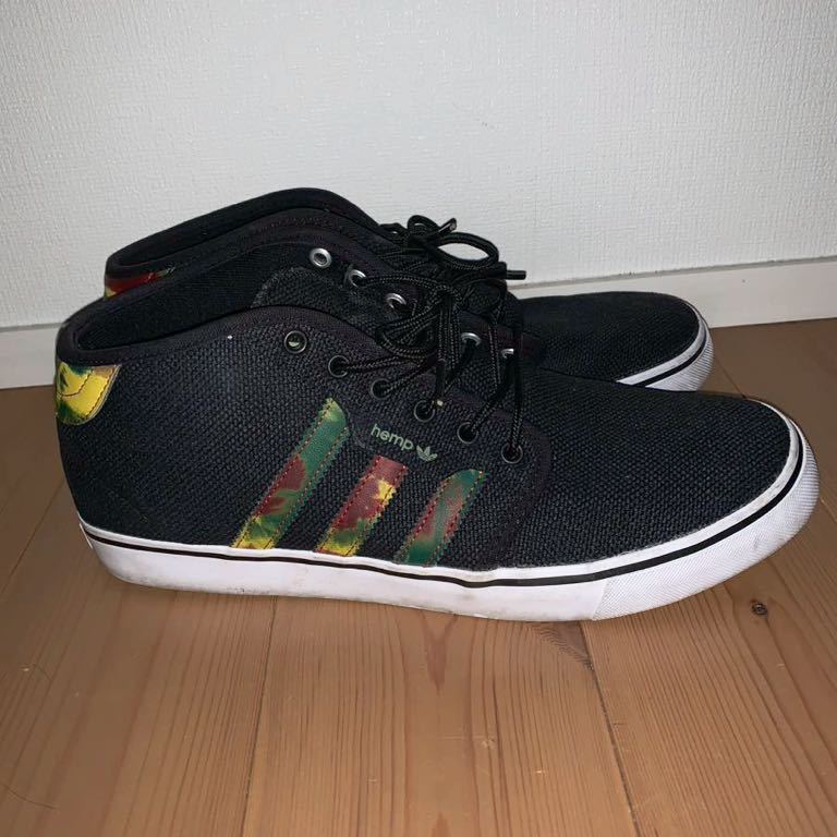 adidas rayado natural hemp mid 28cm ヘンプ 素材reggae rasta ラスタ スニーカー 黒 検:nizza super gazzle アディダス africa_画像7