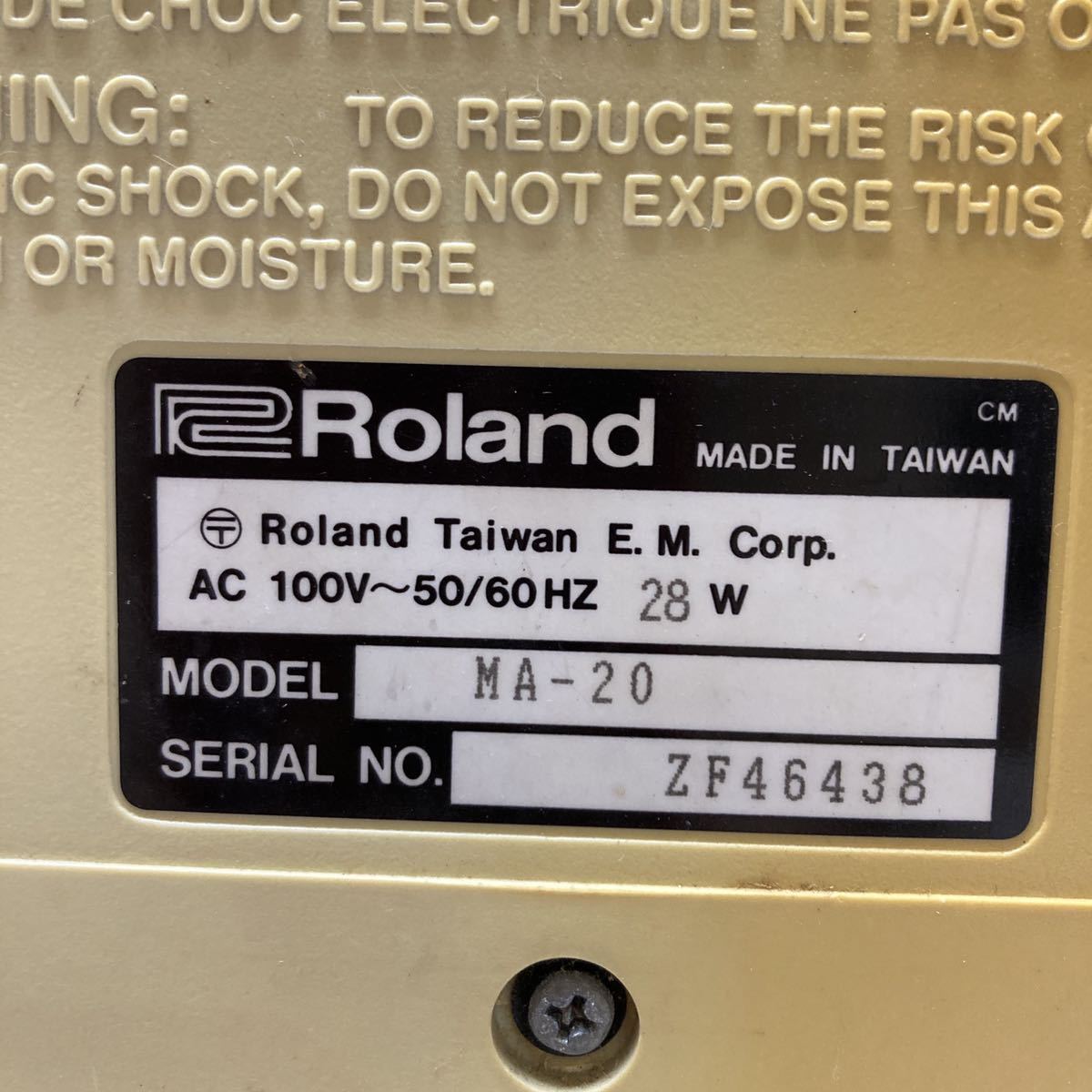 YK8116 Roland MA-20. звук проверка settled текущее состояние товар 0110