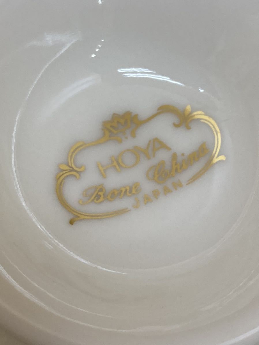 YK9259 5客　Bone China HOYA カップ＆ソーサー 花柄 金彩 コーヒーカップ ティーカップ アンティーク 中古品 現状品 0130_画像9