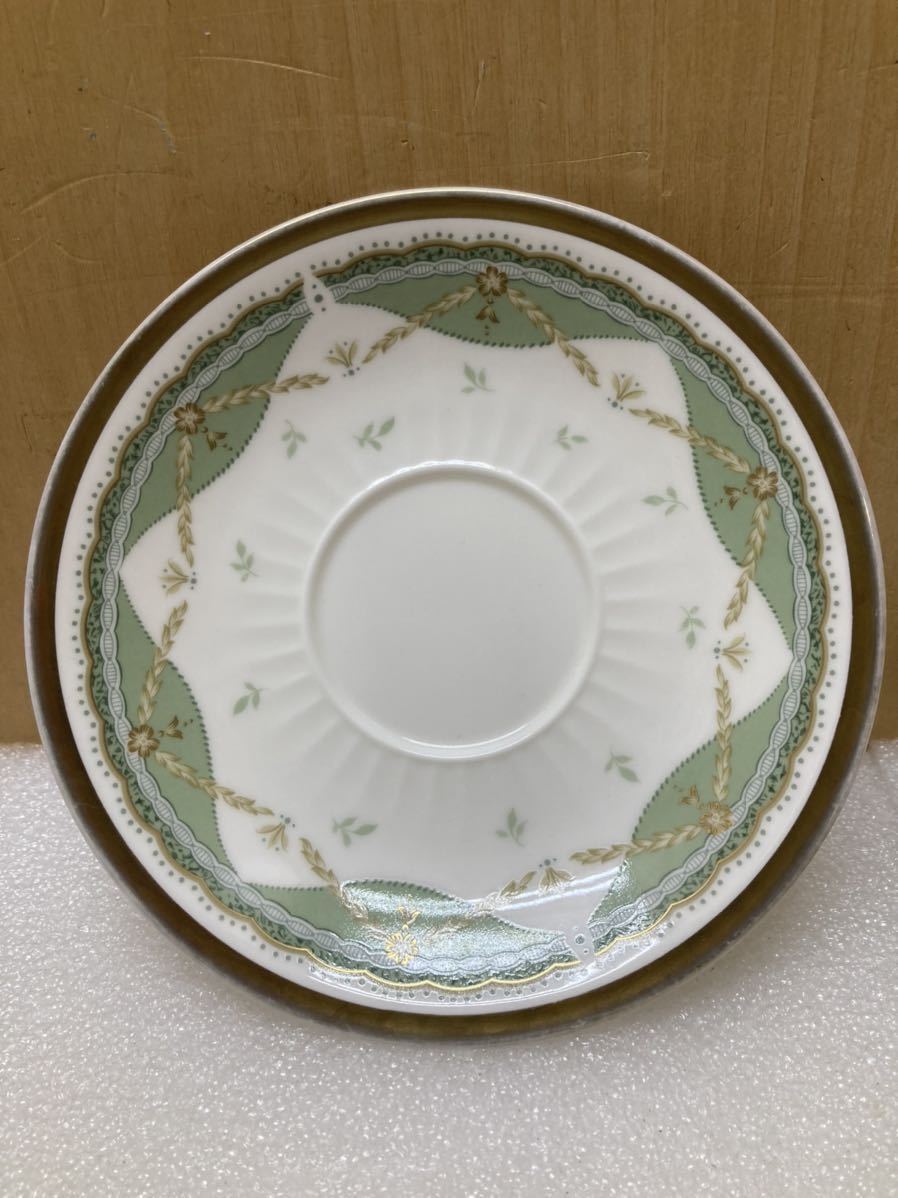 YK9259 5客　Bone China HOYA カップ＆ソーサー 花柄 金彩 コーヒーカップ ティーカップ アンティーク 中古品 現状品 0130_直径約15.5cm