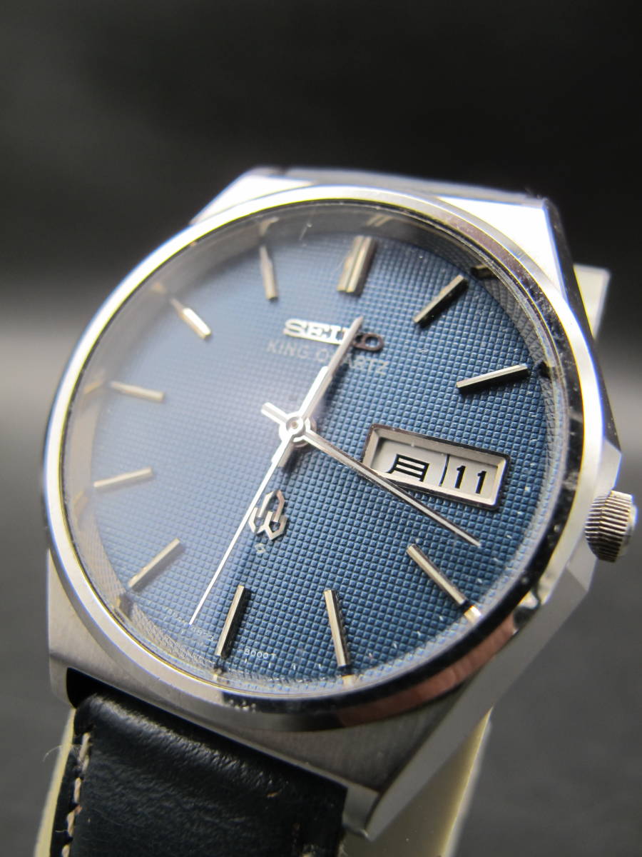 SEIKO セイコー キングクォーツ 腕時計 4823-8050 ディープブルーダイヤル_画像1