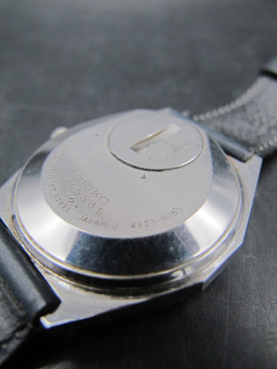 SEIKO セイコー キングクォーツ 腕時計 4823-8050 ディープブルーダイヤル_画像8